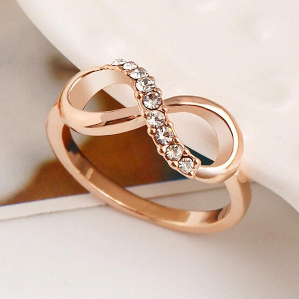 Crystal Infinity Ring