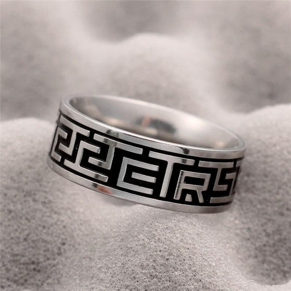 Aztec Stainless Steel Ring