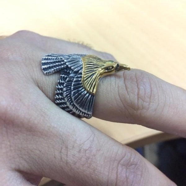 Titanium Eagle Ring