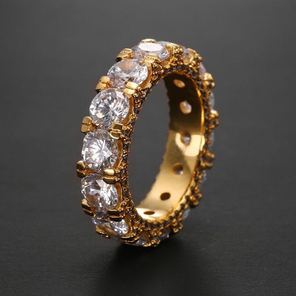 Double Row Crystal Ring