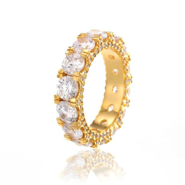 Double Row Crystal Ring
