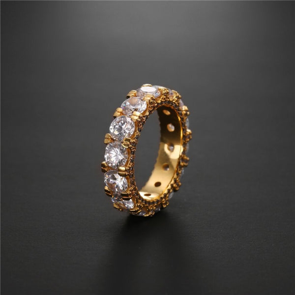 Double Row Crystal Ring