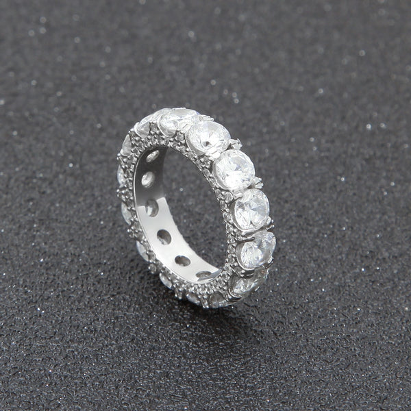Double Row Crystal Ring