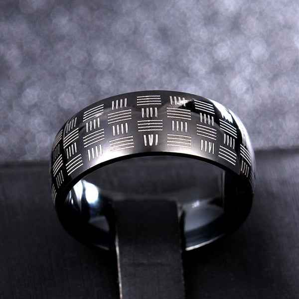 Titanium Grooved Ring