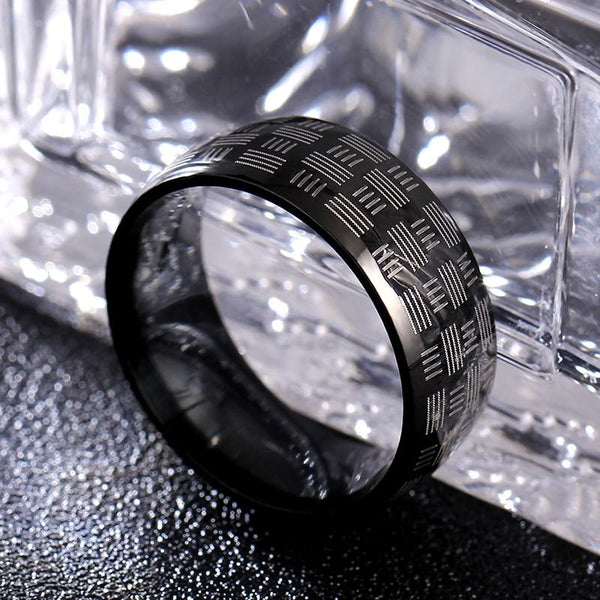 Titanium Grooved Ring