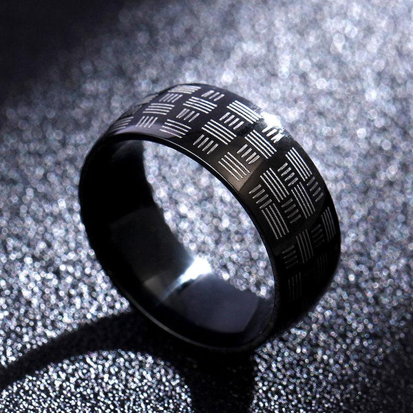 Titanium Grooved Ring