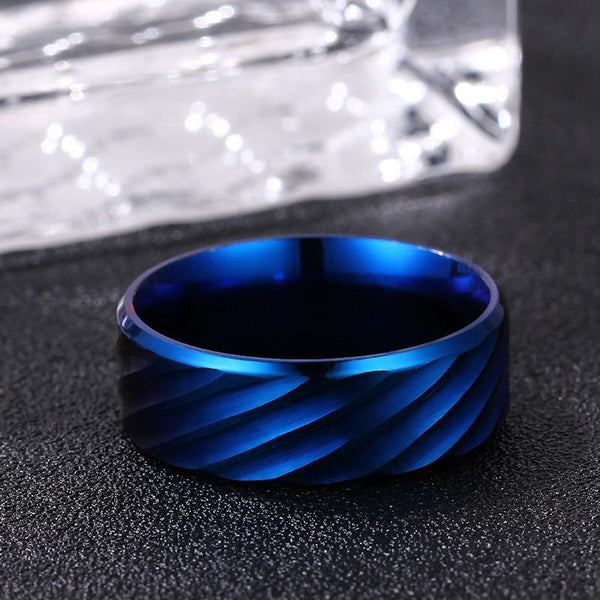 Titanium Stripe Rings