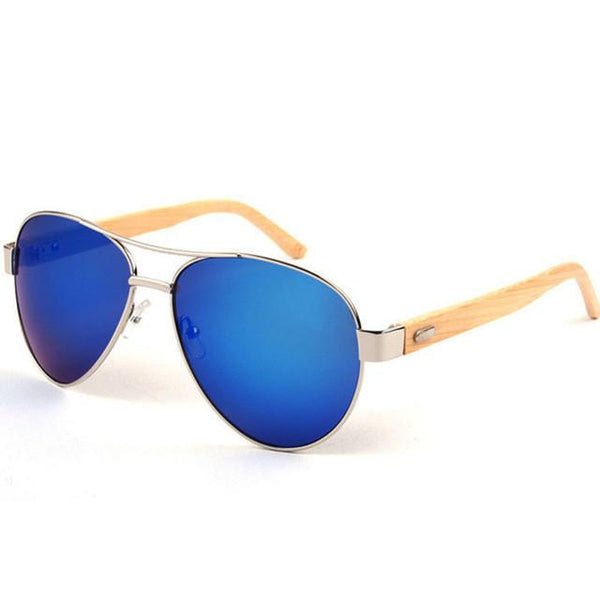 Bamboo Aviator Sunglasses
