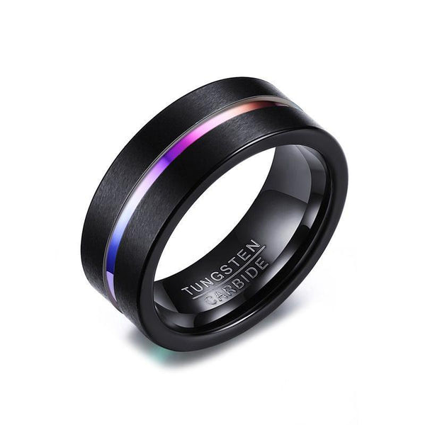 Tungsten Carbide Ring With Signature Rim