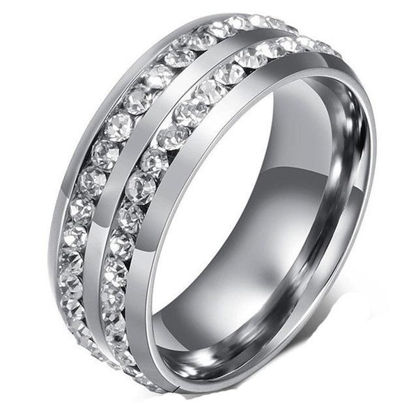 Cubic Zirconia Titanium Ring