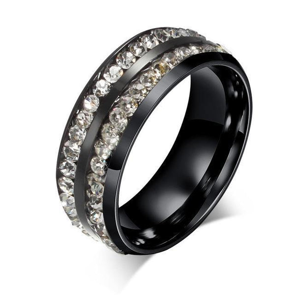 Cubic Zirconia Titanium Ring