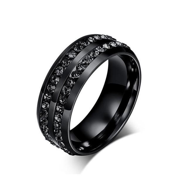 Cubic Zirconia Titanium Ring