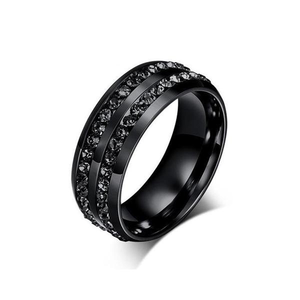 Double Cubic Zirconia Centered Ring Discounted