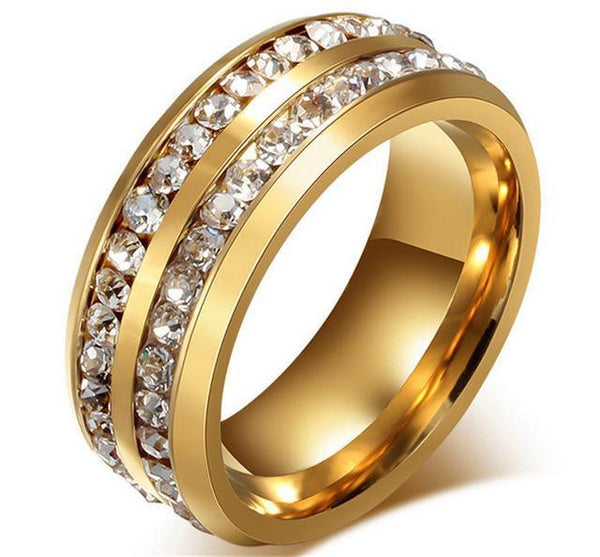 Cubic Zirconia Titanium Ring