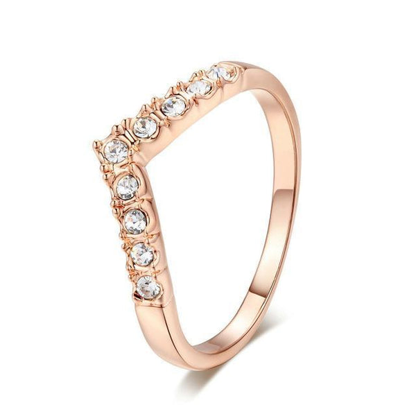 Cubic Zirconia V Ring