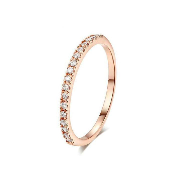 Studded Cubic Zirconia Ring