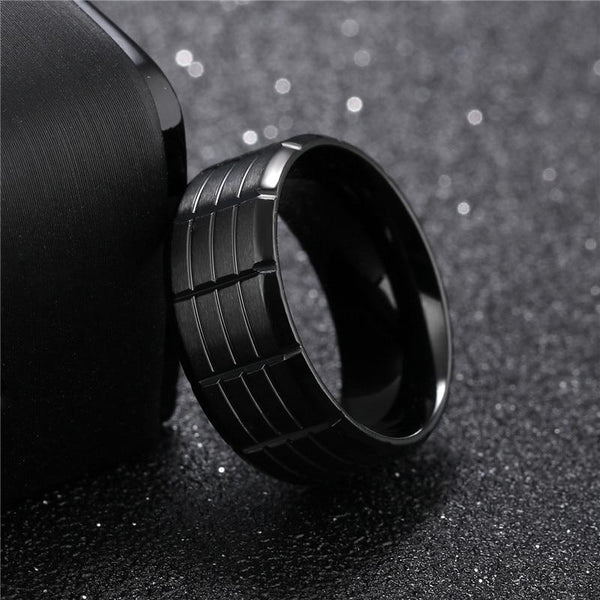 Tungsten Carbide Stripe Rings
