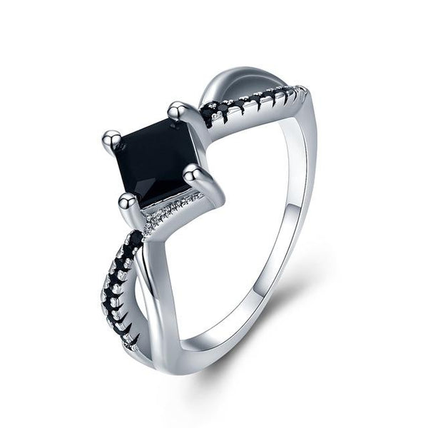 Square Cut Zirconia Ring