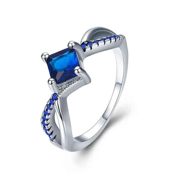 Square Cut Zirconia Ring