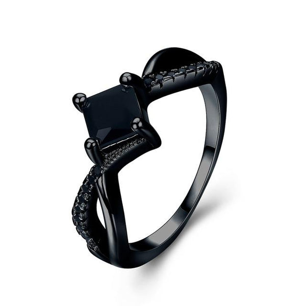 Square Cut Zirconia Ring