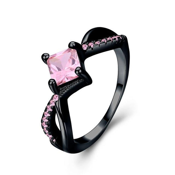 Square Cut Zirconia Ring