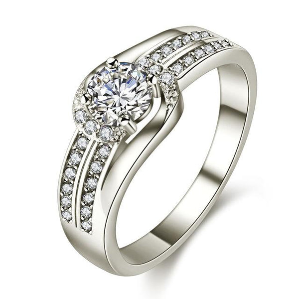 Rounded Black Zirconia Ring