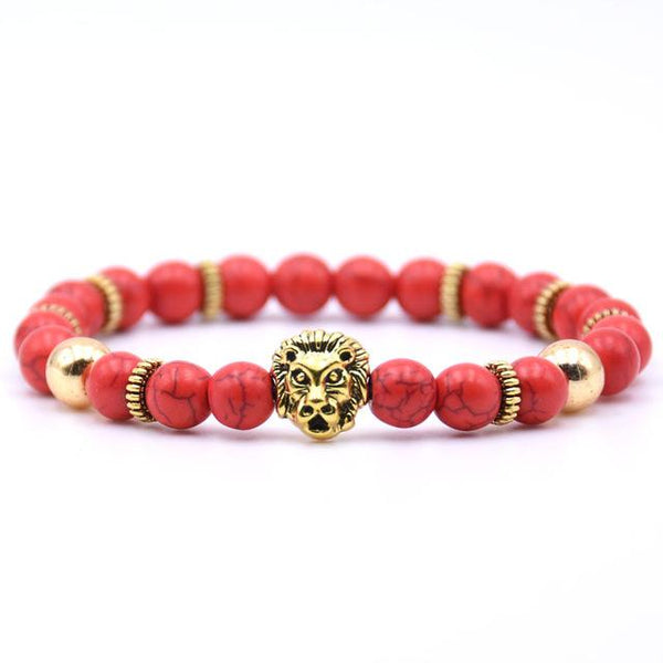 Onyx Charms Lion Bracelet