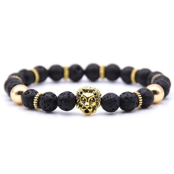 Onyx Charms Lion Bracelet