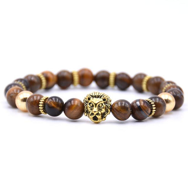 Onyx Charms Lion Bracelet