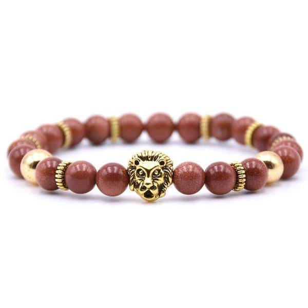 Onyx Charms Lion Bracelet