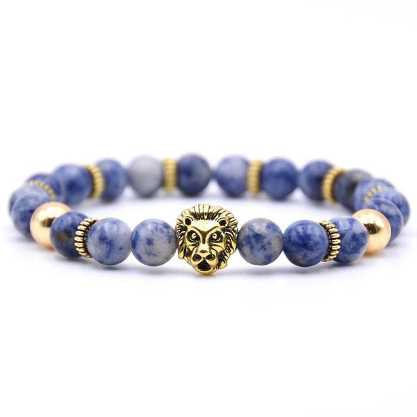 Onyx Charms Lion Bracelet