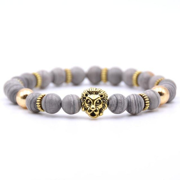 Onyx Charms Lion Bracelet