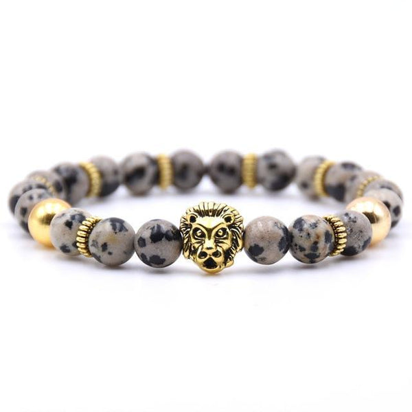 Onyx Charms Lion Bracelet