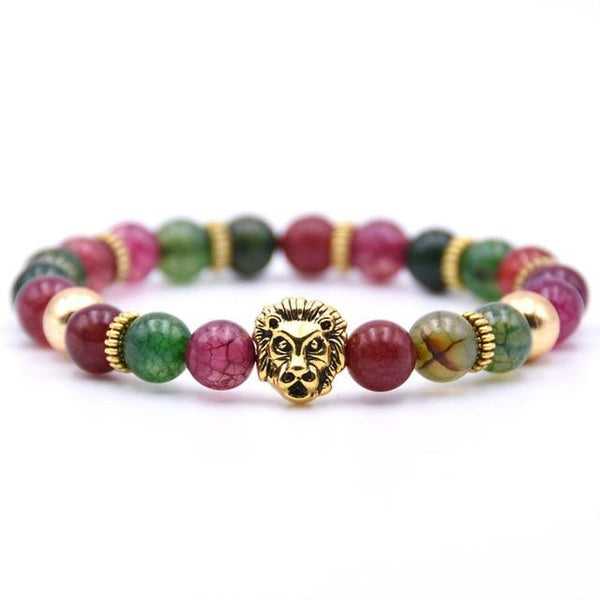 Onyx Charms Lion Bracelet