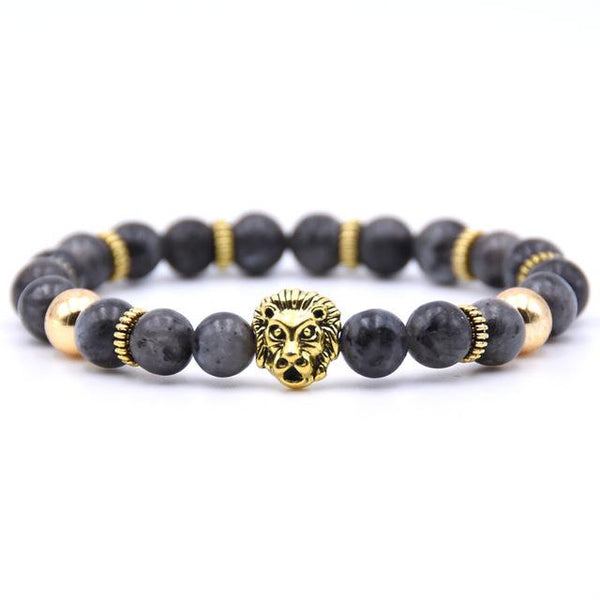 Onyx Charms Lion Bracelet