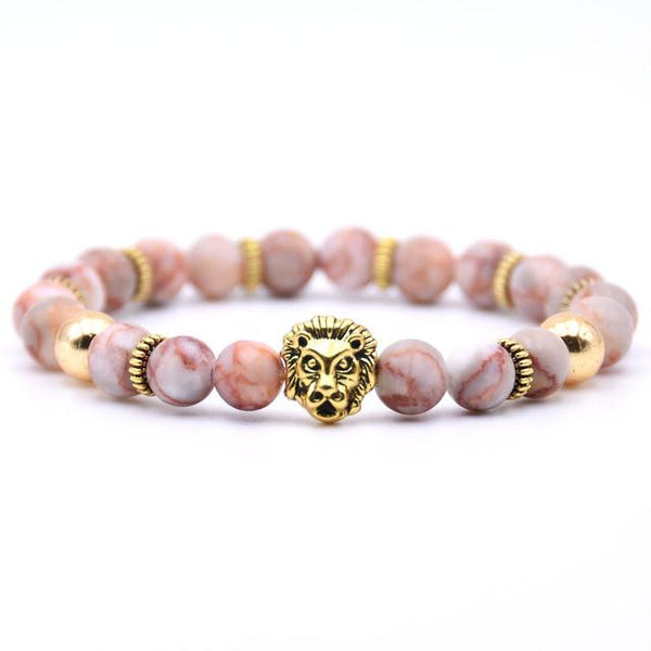 Onyx Charms Lion Bracelet
