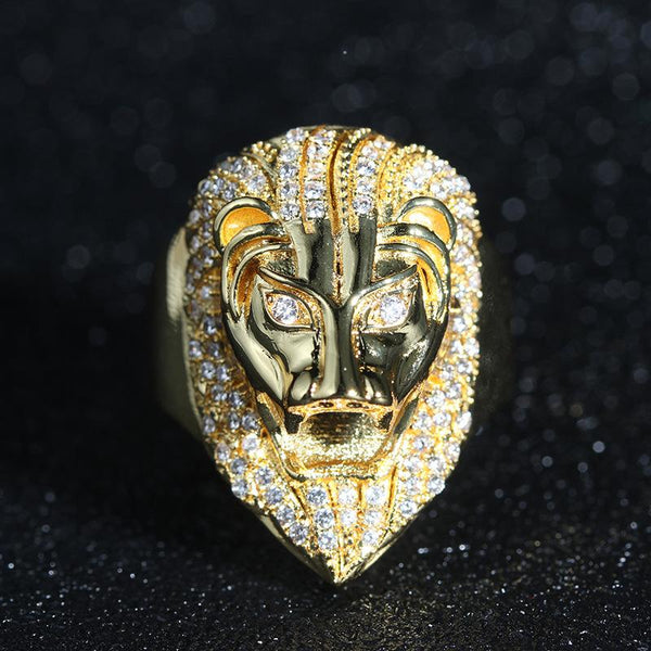 Zirconia Lion Ring