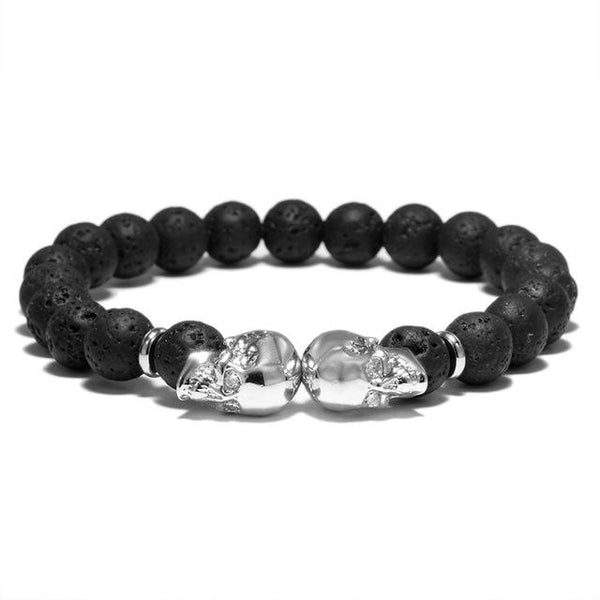 Onyx Skull Bracelet
