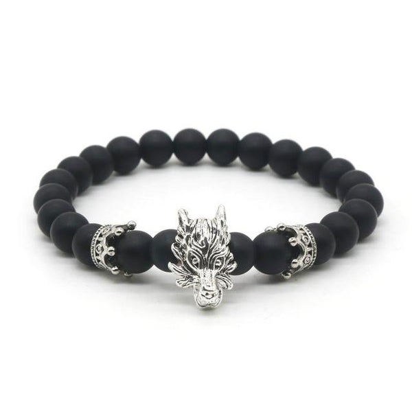 Onyx Wolf Bracelet