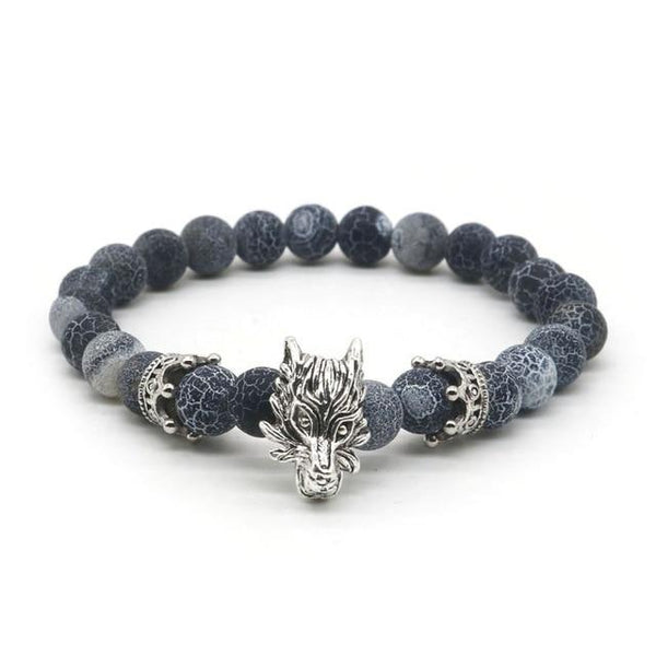 Onyx Wolf Bracelet