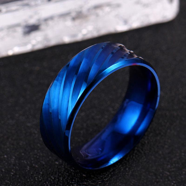 Titanium Stripe Rings