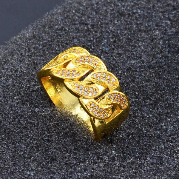 Cuban Link Gold Ring